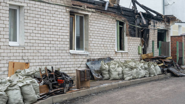 Professional Fire Damage Removal technician working in Houston, PA